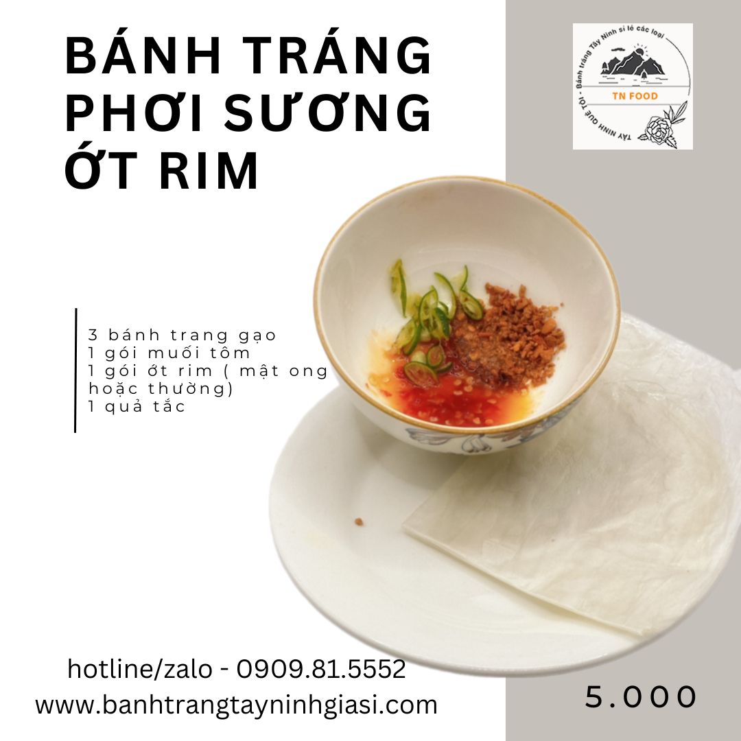 Bánh tráng phơi sương muối nhuyễn TN FOOD 0946002810