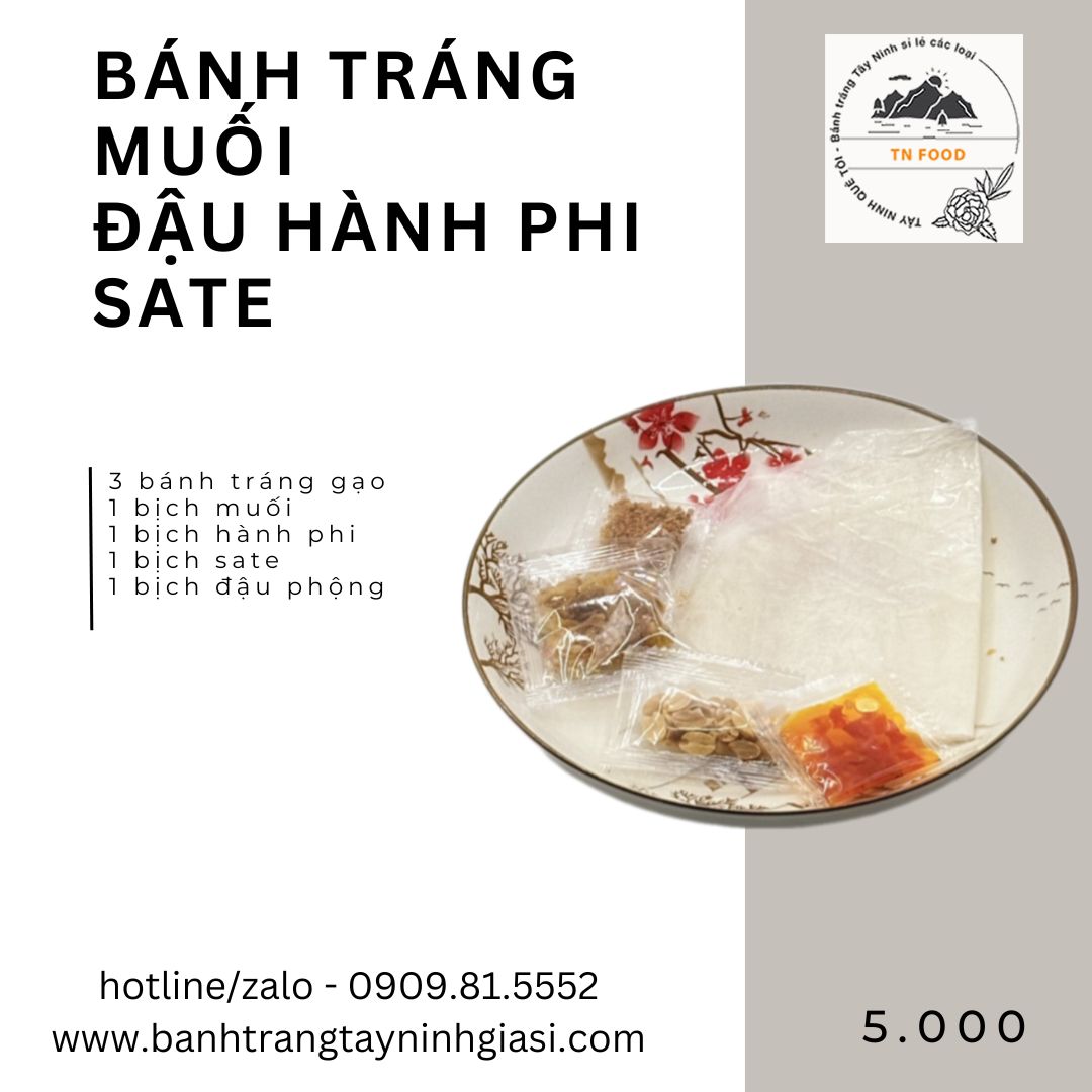 bánh tráng gạo phơi sương trộn muối nhuyễn tây ninh chính gốc