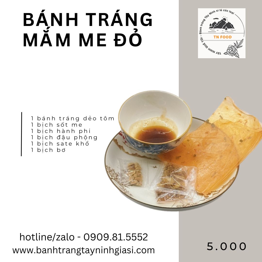 bánh tráng dẻo tôm me tây Ninh TN FOOD