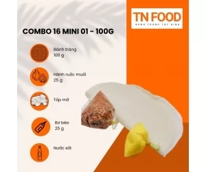 Combo 16 mini 01 - Bánh tráng phơi sương cuốn bơ muối tép 8k