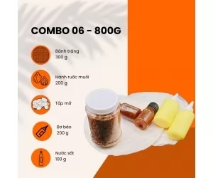 Combo 06 Bánh tráng gạo bơ muối ruốc hành phi, sốt