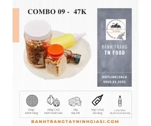 Combo 09 Bánh tráng gạo bơ muối ruốc hành phi, sốt, tốp mỡ