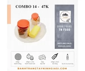 Combo 14 Bánh tráng gạo bơ muối ruốc hành phi, sốt, tốp mỡ