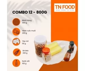 Combo 12 Bánh tráng gạo bơ muối ruốc hành phi, sốt, tốp mỡ