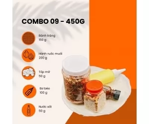 Combo 09 Bánh tráng gạo bơ muối ruốc hành phi, sốt, tốp mỡ