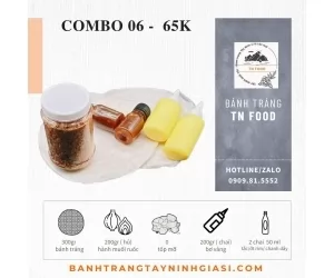 Combo 06 Bánh tráng gạo bơ muối ruốc hành phi, sốt