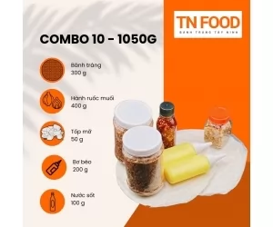 Combo 10 Bánh tráng gạo bơ muối ruốc hành phi, sốt, tốp mỡ