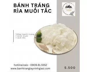 Bánh tráng muối nhuyễn tắc 100g túi zip