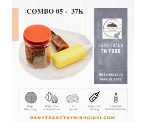 Combo 05 Bánh tráng tròn muối ruốc hành phi, bơ , sốt