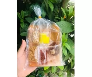 bánh tráng me bơ đỏ ( dẻo tôm)