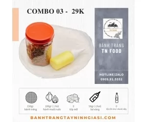 Combo 03  bánh tráng phơi sương hành tép bơ