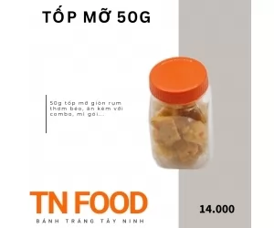 50g tốp mỡ vào hủ