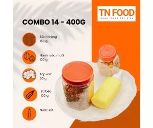 Combo 14 Bánh tráng gạo bơ muối ruốc hành phi, sốt, tốp mỡ