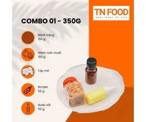 Combo 01 bánh tráng bơ, hành ruốc muối, sốt