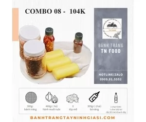 Combo 08 Bánh tráng gạo bơ muối ruốc hành phi, sốt