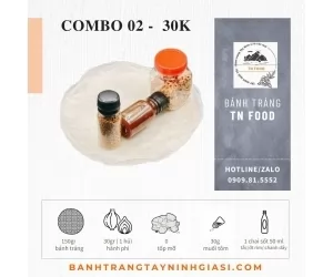 Combo 02 Bánh tráng phơi sương muối sốt ớt rim hành phi